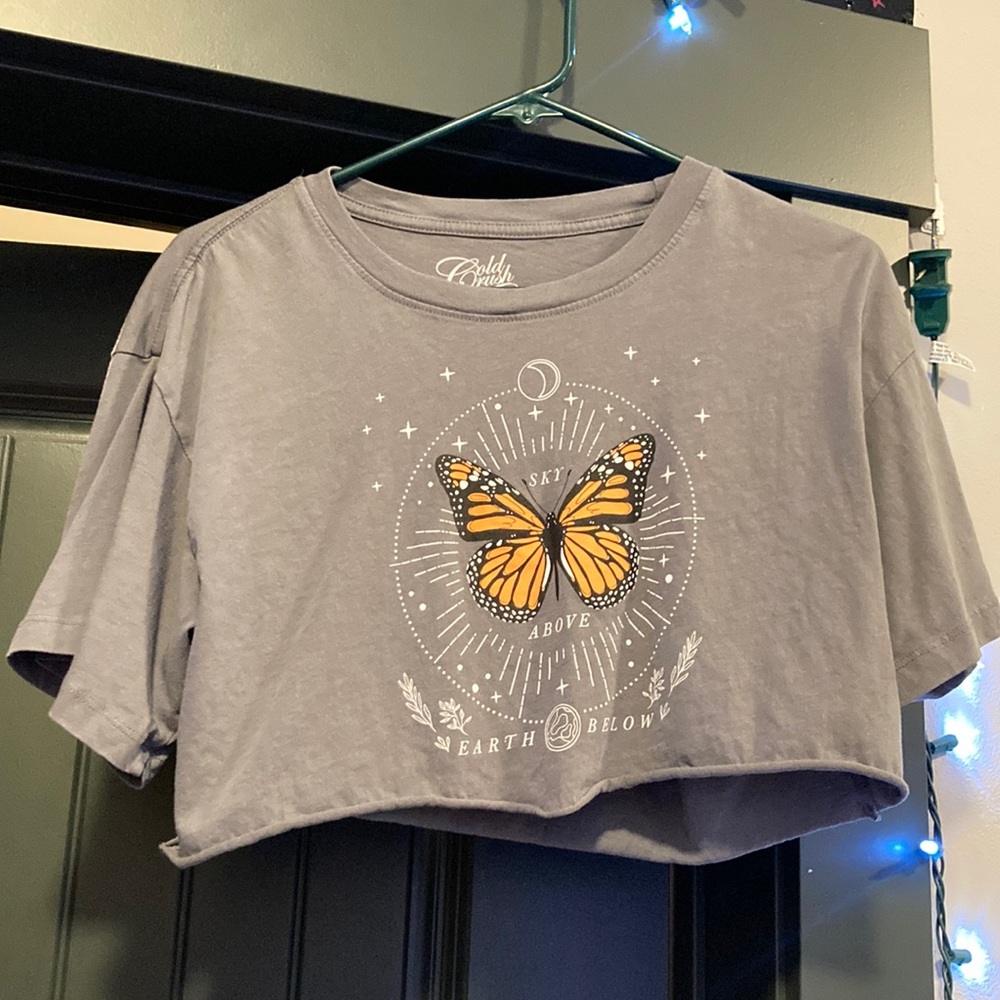 Grey butterfly shirt